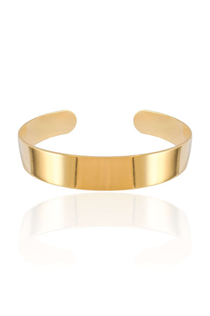 Bracelete Liso 1 cm Banhado a Ouro 18K