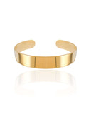Bracelete Liso 1 cm Banhado a Ouro 18K