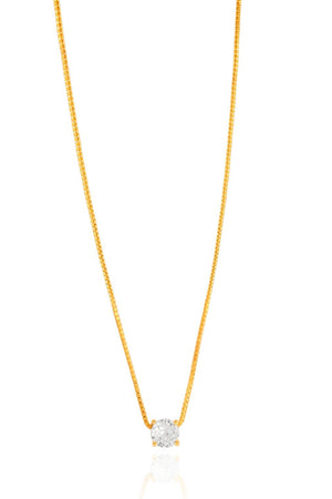 Gargantilha Veneziana Ponto de luz Cristal - 45 cm