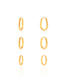 Brinco Trio Argola Oval LIsa