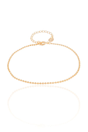 Pulseira Bolinhas Achatadas Banhado a Ouro 18K