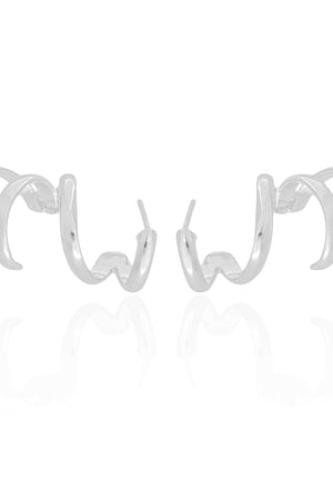 Ear Cuff Quatro Filetes Ródio Branco
