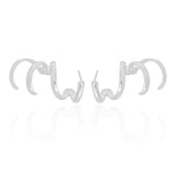 Ear Cuff Quatro Filetes Ródio Branco