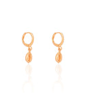 Brinco Argola Click Búzios 2.5 cm Banhado a Ouro 18K