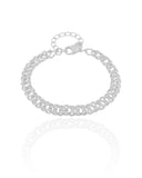 Pulseira Grumet Dupla Ródio Branco