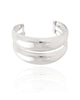Bracelete Duas Peças Lisas Ródio Branco