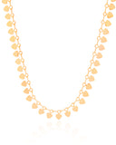 Choker Plaquinhas Corações Banhado a Ouro 18K
