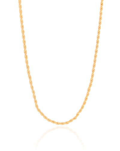 Choker Cordão Baiano 2 mm Banhado a Ouro 18K - 32 cm