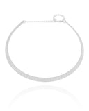 Aro Esteira Texturizada 5 mm Ródio Branco