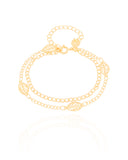 Pulseira Grumet com Folhas Banhado a Ouro 18k