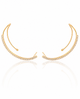 Ear Cuff Cravejado Cristal Banhado a Ouro 18K