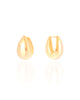 Brinco Argola Click Gota Lisa 2.6 cm Banhado a Ouro 18K