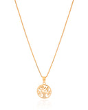 Gargantilha Árvore da Vida Cravejada Cristal Banhado a Ouro 18K - 45 cm