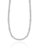 Choker Veneziana Tripla Detalhada Ródio Branco