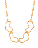 Gargantilha Elos Portugueses Orgânico Vazado Banhado a Ouro 18K