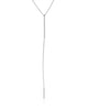 Gargantilha Gravata Palitos Texturizados Ródio Branco - 45 cm
