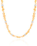 Choker Madrepérolas Marrom Quadrados Lisos Ródio Branco