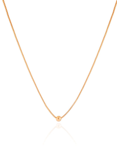 Gargantilha Infantil Veneziana Bolinha Lisa 4 mm Banhado a Ouro 18K