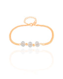Pulseira Snake Cristais 8 mm Banhado a Ouro 18K