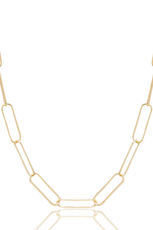 Gargantilha Elos Ovais 6mm Banhado a Ouro 18K