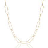 Gargantilha Elos Ovais 6mm Banhado a Ouro 18K