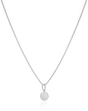 Gargantilha Veneziana Redondo Flat Liso Ródio Branco