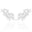 Brinco Ear Cuff Asa Lisa 6.5 cm Ródio Branco