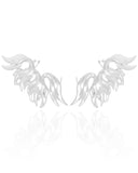 Brinco Ear Cuff Asa Lisa 6.5 cm Ródio Branco