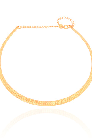 Aro Texturizado 5 mm Banhado a Ouro 18K