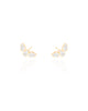 Ear Cuff Gotas Cristal 1.5 cm Banhado a Ouro 18K