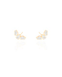 Ear Cuff Gotas Cristal 1.5 cm Banhado a Ouro 18K