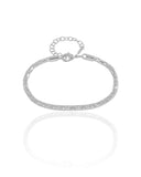 Pulseira Malha Oca 3 mm Ródio Branco