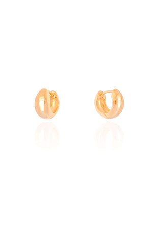Brinco Argola Click Lisa 1.3 cm Banhado a Ouro 18K