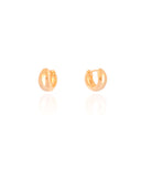 Brinco Argola Click Lisa 1.3 cm Banhado a Ouro 18K