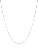 Gargantilha Longa Bolinhas 1.5 mm Ródio Branco