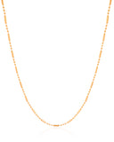 Gargantilha Longa Canutilhos 1 mm Banhado a Ouro 18K - 80 cm