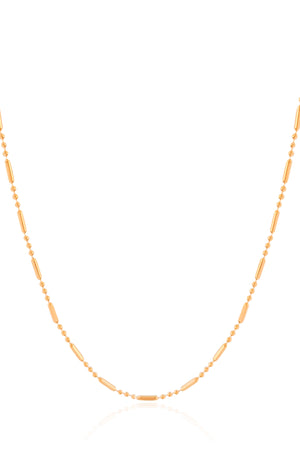 Gargantilha Canutilhos 1 mm Banhado a Ouro 18K - 40 cm