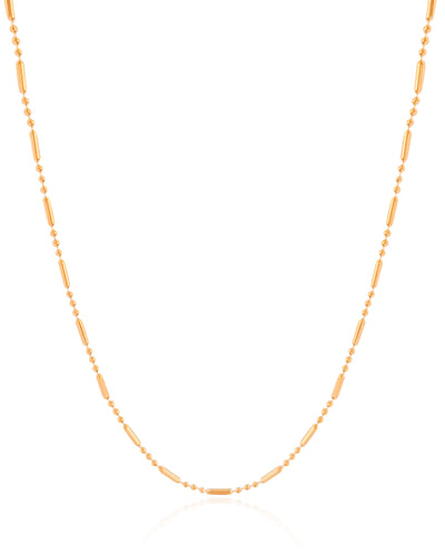 Colar Canutilhos 1 mm Banhado a Ouro 18K - 40 cm
