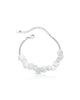 Pulseira Veneziana Achatada com Plaquinhas Escovadas Redondas