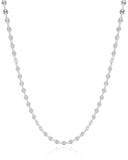 Gargantilha Plaquinhas Redondas 4 mm Ródio Branco