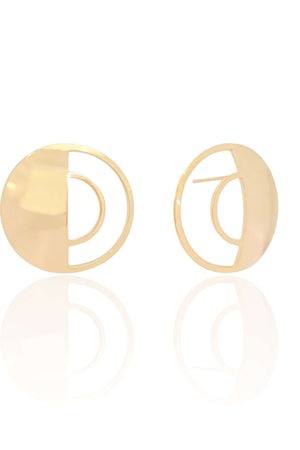 Brinco Redondo Vazado Banhado a Ouro 18K