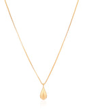 Choker Veneziana com Pingente de Gota Lisa Banhado a Ouro 18K