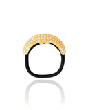 Pony Cuff Cravejado Cristal Dourado