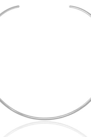 Gargantilha Aro Tubo Liso Ródio Branco