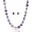 Conjunto Colar Riviera Mix Safira Azul Cravejado Cristal com Fecho Italiano - 40 cm