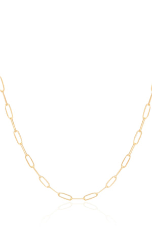 Gargantilha Longa Elos 3 mm Banhado a Ouro 18K