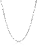 Gargantilha Elos Ovais Ródio Branco