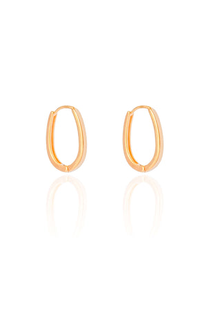Brinco Argola Click em U Lisa 1.9 cm Banhado a Ouro 18K