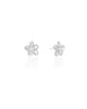 Brinco Flor Ponto de Luz Cristal 1.2 cm Ródio Branco