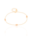 Pulseira Baguetes Citrino Banhado a Ouro 18K